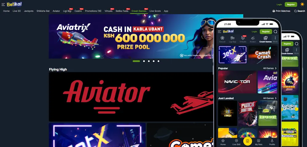 Betika Crash Games Screenshot